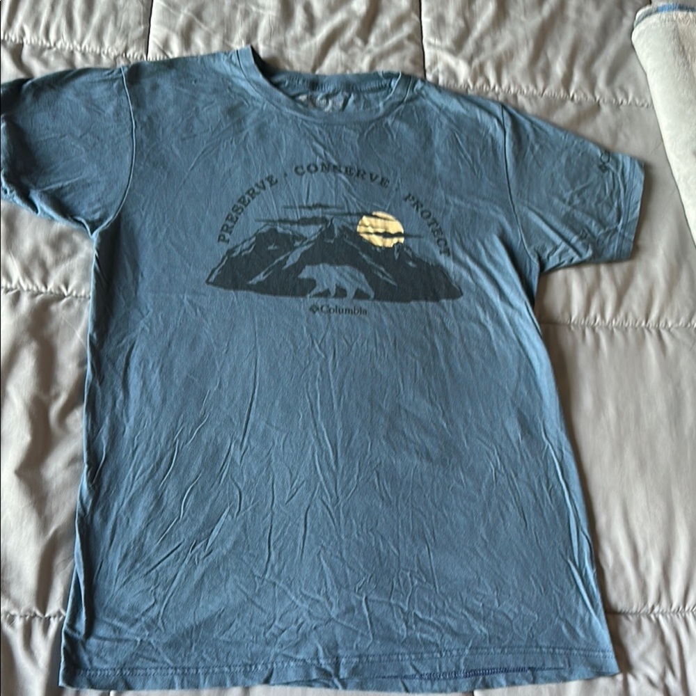 Columbia Blue Short Sleeve Tee with Graphic